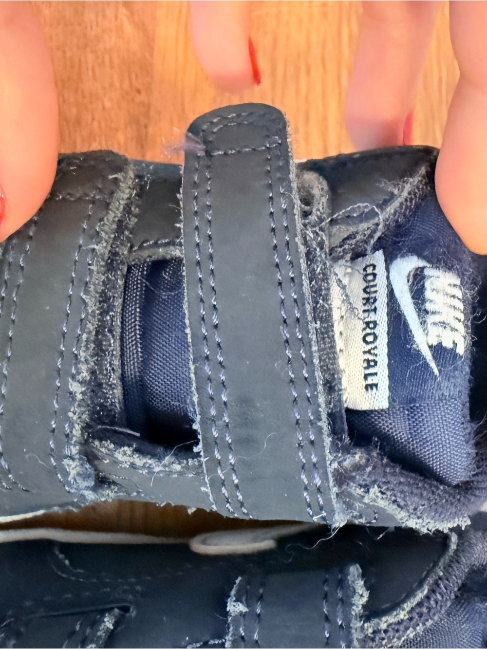 NIKE | Baby Navy and White Court Royale Velcro Sneakers - Picture 4 of 10
